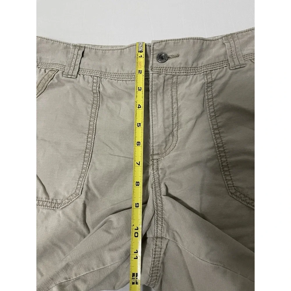 Women's Carhartt Relaxed Fit Roll‎ Up Cargo Short Size 8 Beige